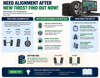 infographic on wheel alignment service time