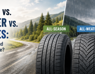 comparison infographic of tire weather types