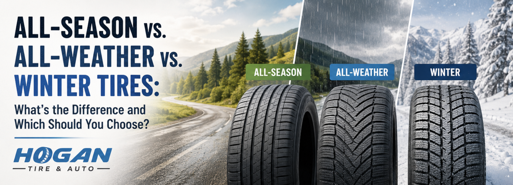 comparison infographic of tire weather types