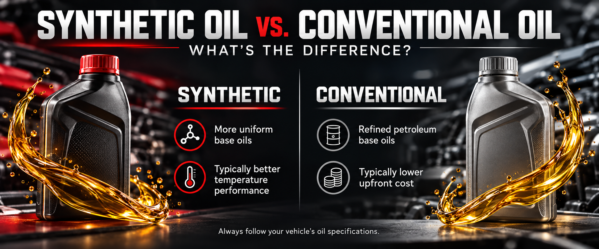 conventional vs synthetic oil